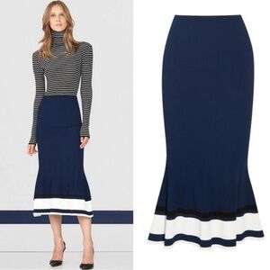 La Ligne striped contour skirt